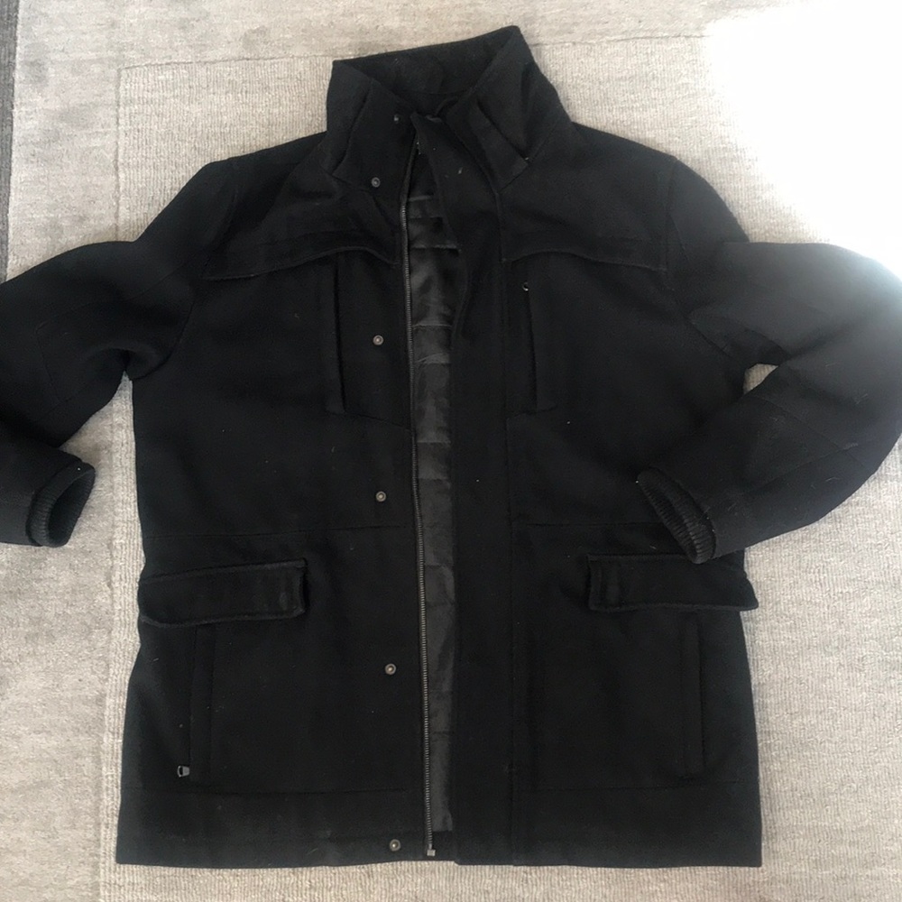 Waist-length wool coat